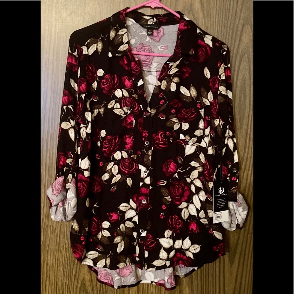 Floral Button Down Shirt